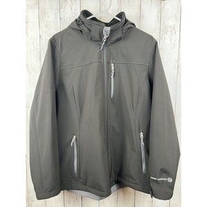 Free Country Jacket Men's 1X Soft Shell Jacket Water Resistant Black Removable